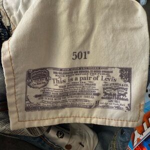 Levi's 501 Blue Ankle Jeans